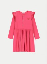 Coccodrillo Sukienka codzienna ZC4129104AGK Różowy Regular Fit. Czerwone sukienki dziewczęce COCCODRILLO, bez wzorów, z bawełny, bez ramiączek, proste. Za 49.90 zł.