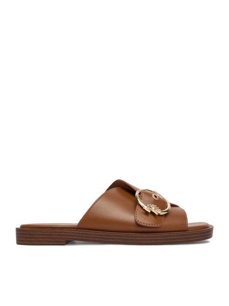 U.S. Polo Assn. Klapki EO-MARINA002W/6Y1 Brązowy. Brązowe klapki damskie U.S. Polo Assn., bez wzorów, z materiału, bez obcasa, bez zapięcia. Za 127.99 zł.
