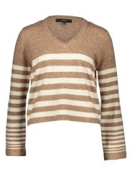 Vero Moda Sweter "Hurricane" w kolorze brązowo-beżowym rozmiar: L. Białe swetry klasyczne damskie Vero Moda, l, bez kołnierzyka. Za 43.99 zł.