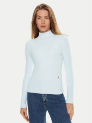 Guess Golf W2RR17 Z2YA0 Błękitny Slim Fit. Niebieskie golfy damskie Guess, xxl, z aplikacjami, z syntetyku, bez ramiączek. Za 309.99 zł.