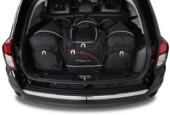 Torby Do Bagażnika Jeep Compass 2007-2015 4Szt Kjust. Czarne torby podróżne KJUST, bez wzorów, z kauczuku. Za 1,196.00 zł.