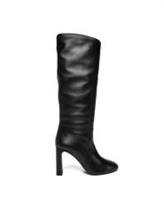 Stuart Weitzman Kozaki Babette Turbo SL545 Czarny. Czarne kozaki damskie Stuart Weitzman, ze skóry, bez obcasa, na słupku, bez zapięcia. Za 3,669.00 zł.