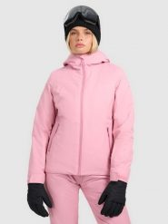 4F Kurtka narciarska membrana 5000 damska - różowa XL. Czerwone kurtki damskie 4F, na zimę, m, bez wzorów, z dzianiny, z kapturem. W wyprzedaży za 199.99 zł.