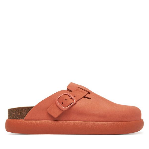 Klapki Scholl. Pomarańczowe klapki damskie Scholl, bez wzorów, bez obcasa, bez zapięcia. Za 409.99 zł.