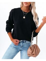 Milan Kiss Bluza w kolorze czarnym rozmiar: XL. Czarne bluzy damskie Milan Kiss, xl, bez wzorów, bez kaptura. Za 130.99 zł.