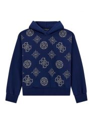 Guess Bluza J5BQ09 KCKF2 Granatowy Relaxed Fit. Niebieskie bluzy dziewczęce Guess, z aplikacjami, z bawełny, bez ramiączek, bez kaptura. Za 189.99 zł.