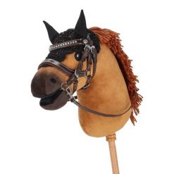 Czapka dla konia QHP Ear Net Jump. Czarne czapki damskie QHP, bez wzorów. Za 30.00 zł.