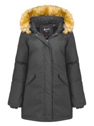 Geographical Norway Parka "Dinasty" w kolorze szarym rozmiar: L. Szare parki damskie Geographical Norway, l, bez kaptura. Za 234.42 zł.