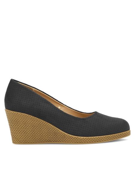 Clara Barson Półbuty WYL3760-2 Granatowy. Niebieskie czółenka damskie Clara Barson, bez wzorów, z materiału, bez obcasa, na koturnie, bez zapięcia. Za 119.99 zł.