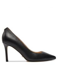 Guess Szpilki Dabbey FLTDAB LEA08 Czarny. Czarne szpilki damskie Guess, z aplikacjami, ze skóry, bez obcasa, na szpilce, bez zapięcia. Za 439.99 zł.