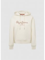 Pepe Jeans Bluza w kolorze kremowym rozmiar: XS. Brązowe bluzy damskie Pepe Jeans, xs, bez wzorów, z bawełny, z kapturem. Za 131.74 zł.