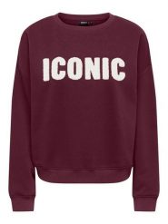 ONLY Bluza w kolorze bordowym rozmiar: XL. Czerwone bluzy damskie Only, xl, bez wzorów, bez kaptura. Za 85.45 zł.