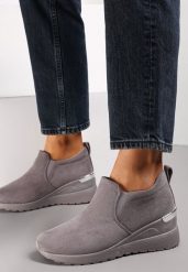 Szare Sneakersy Munna. Szare obuwie sportowe damskie Renee, z jeansu, bez zapięcia. Za 59.99 zł.
