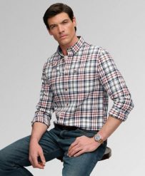 Superdry Koszula Lumberjack z długim rękawem 100% bawełna organiczna. Białe koszule damskie Superdry, xl, bez wzorów, z bawełny, klasyczne, bez kołnierzyka, bez ramiączek. Za 365.75 zł.