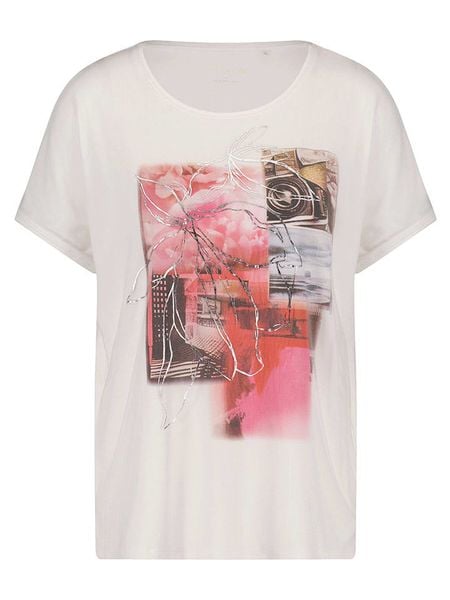 Gerry Weber Koszulka w kolorze kremowym rozmiar: 40. Brązowe bluzki damskie Gerry Weber, bez wzorów, bez kołnierzyka, bez ramiączek. Za 83.03 zł.