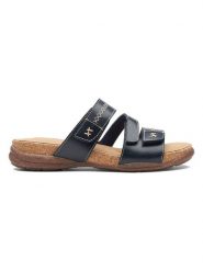 Clarks Skórzane klapki w kolorze czarnym rozmiar: 37,5. Czarne klapki damskie Clarks, bez wzorów, ze skóry, z otwartym noskiem, bez obcasa, bez zapięcia. Za 152.99 zł.