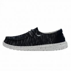 HEYDUDE Damskie Mokasyny Wendy Sox. Niebieskie mokasyny damskie Hey dude, z materiału, bez obcasa. Za 179.00 zł.