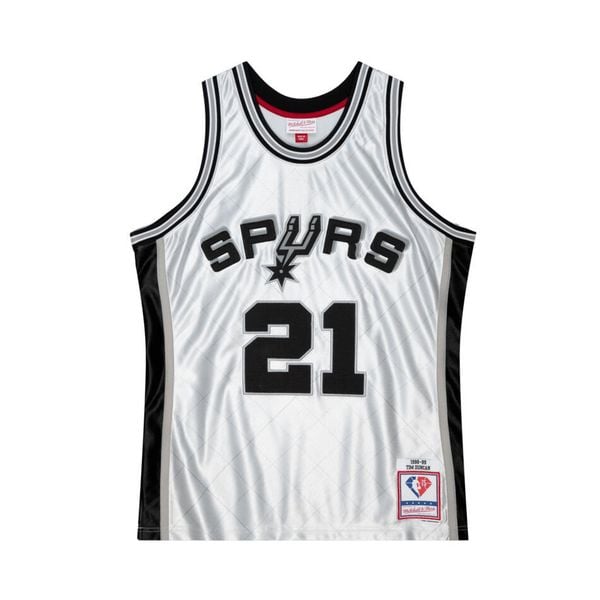 Koszulka NBA San Antonio Spurs Tim Duncan. Szare koszulki damskie Mitchell & Ness, bez wzorów, bez kołnierzyka, bez ramiączek. Za 736.50 zł.
