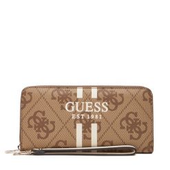Portfel Guess. Brązowe portfele damskie Guess, z aplikacjami. Za 209.99 zł.