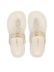 MICHAEL Michael Kors Japonki Koya Flip Flap 40R6KOFA2B Écru. Białe klapki damskie MICHAEL Michael Kors, bez wzorów, ze skóry, bez obcasa, bez zapięcia. Za 479.99 zł.