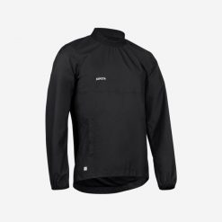 Kurtka do rugby wiatro- i wodoodporna Offload Smocktop 500. Czarne kurtki damskie KIPSTA, na zimę, s, bez wzorów, z dresówki, bez kaptura. Za 149.99 zł.