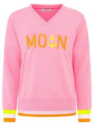 Zwillingsherz Bluza "MoinZH" w kolorze pomarańczowo-jasnoróżowym rozmiar: S. Pomarańczowe bluzy damskie Zwillingsherz, s, bez wzorów, bez kaptura. Za 169.45 zł.