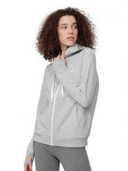 4F Bluza w kolorze szarym rozmiar: XS. Szare bluzy damskie 4F, xs, bez wzorów, bez kaptura. Za 142.95 zł.