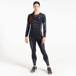 Bielizna termoaktywna damska legginsy In The Zone Dare 2b. Czarna legginsy damskie Dare 2b, bez wzorów. W wyprzedaży za 89.99 zł.
