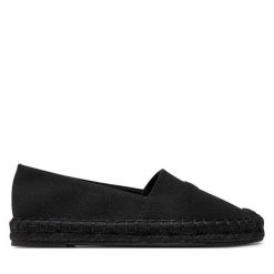 Espadryle Emporio Armani. Czarne espadryle damskie Emporio Armani, bez wzorów, bez obcasa. Za 879.99 zł.