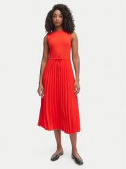 Tommy Hilfiger Sukienka codzienna WW0WW49312 Czerwony Regular Fit. Czerwone sukienki damskie Tommy Hilfiger, bez wzorów, z syntetyku, bez ramiączek. Za 649.99 zł.