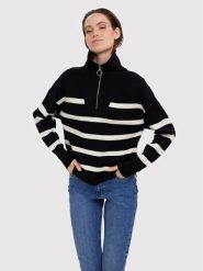 Vero Moda Sweter Saba 10269246 Czarny Regular Fit. Czarne swetry klasyczne damskie Vero Moda, l, z wiskozy, bez kołnierzyka. Za 199.99 zł.