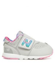 New Balance Sneakersy NW574KL Szary. Szare buty sportowe dziewczęce New Balance, ze skóry, bez zapięcia. Za 189.99 zł.