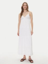 ONLY Sukienka letnia Chiara 15346832 Biały Regular Fit. Białe sukienki damskie Only, bez wzorów, z wiskozy, bez ramiączek. Za 189.99 zł.