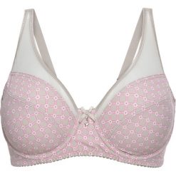 Biustonosz "minimizer" bonprix szary kamienisty - różowy z nadrukiem. Szare biustonosze bonprix, z nadrukiem. Za 54.99 zł.