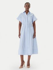 JOOP! Sukienka koszulowa Donika 30101379 Błękitny Regular Fit. Niebieskie sukienki damskie Joop!, bez wzorów, z bawełny, bez ramiączek. Za 1,049.00 zł.