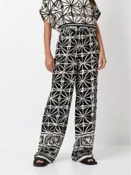 Toni Spodnie w kolorze czarno-białym rozmiar: W38. Czarne spodnie materiałowe damskie Toni, bez wzorów, z materiału. Za 152.99 zł.