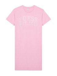 Guess Sukienka codzienna J6RK00 KA6R4 Różowy Regular Fit. Czerwone sukienki dziewczęce Guess, z aplikacjami, z bawełny, bez ramiączek, proste. Za 179.99 zł.