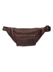 HIDE & STITCHES Skórzana saszetka w kolorze brązowym - 23 x 13 x 4 cm rozmiar: onesize. Brązowe nerki i saszetki damskie HIDE & STITCHES, bez wzorów, z materiału. Za 117.99 zł.