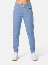 KARI TRAA Spodnie dresowe "Kari" w kolorze błękitnym rozmiar: L. Niebieskie spodnie dresowe damskie Kari Traa, l, bez wzorów, z dresówki. Za 165.99 zł.