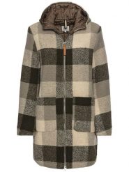 Camel Active Płaszcz przejściowy w kolorze beżowo-czarnym rozmiar: 44. Brązowe płaszcze damskie Camel Active, bez wzorów, z wełny, bez kaptura. Za 502.76 zł.