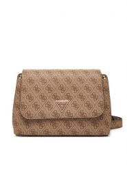Guess Torebka Meridian II HWSG69 74200 Brązowy. Brązowe listonoszki damskie Guess, z aplikacjami, ze skóry, bez dodatków. Za 399.99 zł.