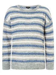 More & More Sweter w kolorze szaro-niebiesko-białym rozmiar: 36. Białe swetry klasyczne damskie More & More, bez kołnierzyka. Za 109.78 zł.