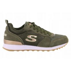 Buty na co dzień damskie SKECHERS RETROS OG 85 skóra. Zielone obuwie sportowe damskie Skechers, ze skóry, bez zapięcia, trekkingowe, Skechers Sport. Za 243.00 zł.