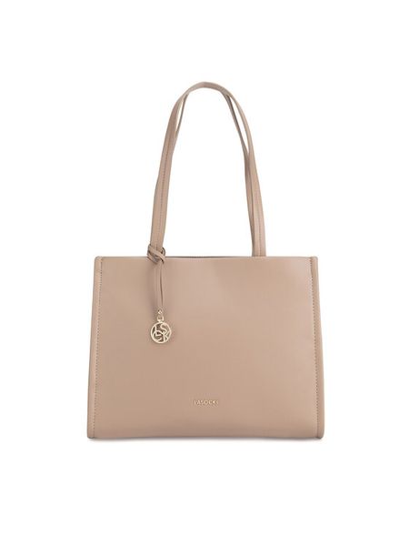 Lasocki Torebka LSK-K-047-06 Beżowy. Brązowe torebki klasyczne damskie Lasocki, z poliesteru, bez dodatków. Za 199.99 zł.