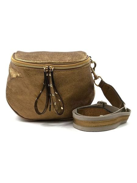 Marlon Skórzana saszetka w kolorze jasnobrązowym - 24 x 19 x 16 cm rozmiar: onesize. Brązowe nerki i saszetki damskie Marlon, bez wzorów, z materiału. Za 242.13 zł.