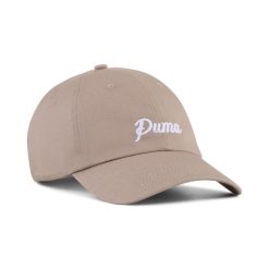 Czapka typu dad Essentials Script PUMA. Brązowe czapki damskie Puma, bez wzorów. Za 89.00 zł.