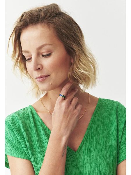 TATUUM Pozłacany pierścionek rozmiar: onesize. Niebieskie pierścionki damskie TATUUM, pozłacane. Za 118.01 zł.