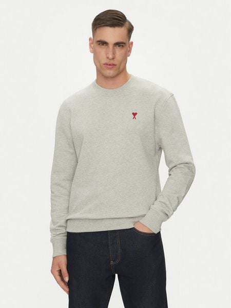 AMI Paris Bluza BFUSW035.730 Szary Regular Fit. Szare bluzy damskie AMI PARIS, m, bez wzorów, z bawełny, bez kaptura. Za 869.99 zł.