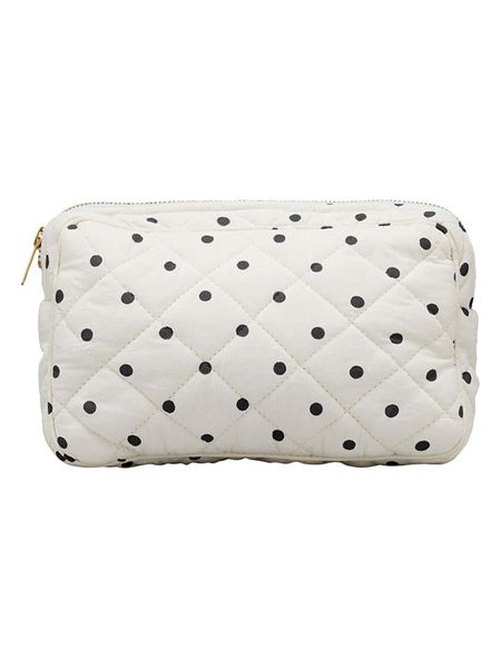 Becksöndergaard Kosmetyczka "Dot Mini" w kolorze biało-czarnym - 22 x 14 cm rozmiar: onesize. Białe kosmetyczki damskie Becksöndergaard, bez wzorów, z bawełny. Za 78.95 zł.
