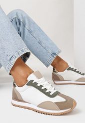 Brązowe Sneakersy przed Kostkę Siria. Brązowe obuwie sportowe damskie Born2be, przed kostkę, bez zapięcia. Za 79.99 zł.